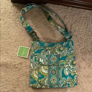 NWT Vera Bradley hipster purse in teal/lime